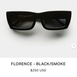 VEHLA Florence Black Smoke rectangular Sunglasses , new and never been worn